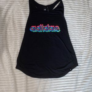 Women’s adidas black racer back tank. Small